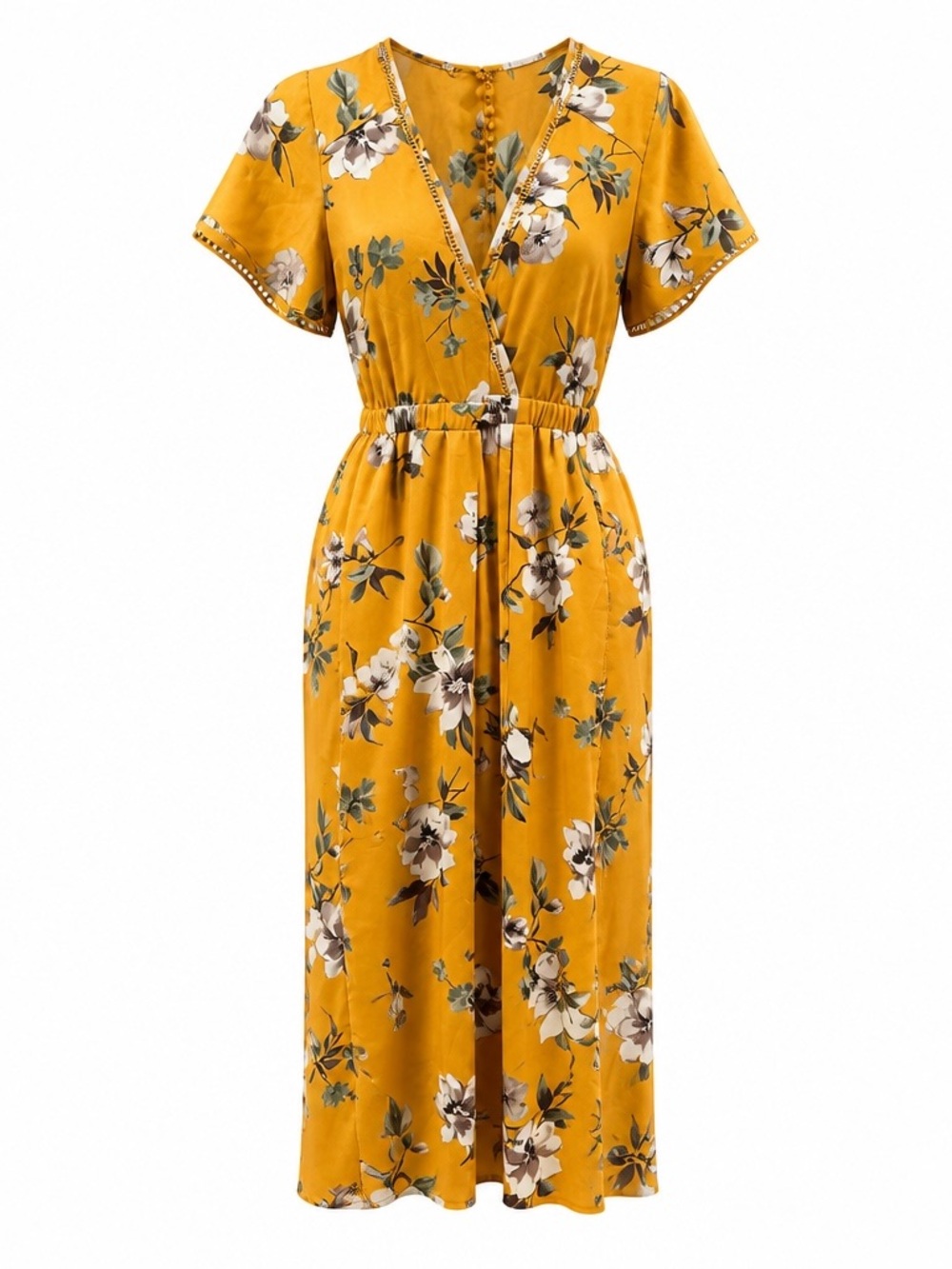 Mustard Floral Jumpsuit